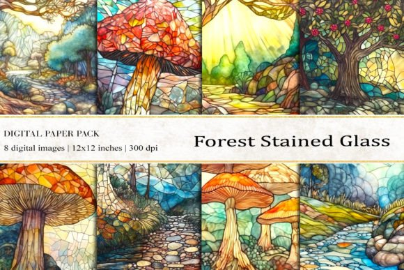 Forest Stained Glass Digital Papers: A Practical Evaluation for Creative Professionals