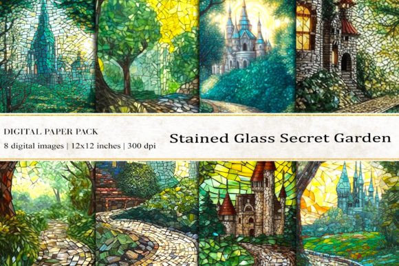 Garden Stained Glass Digital Papers: A Strategic Asset for Visual Storytelling