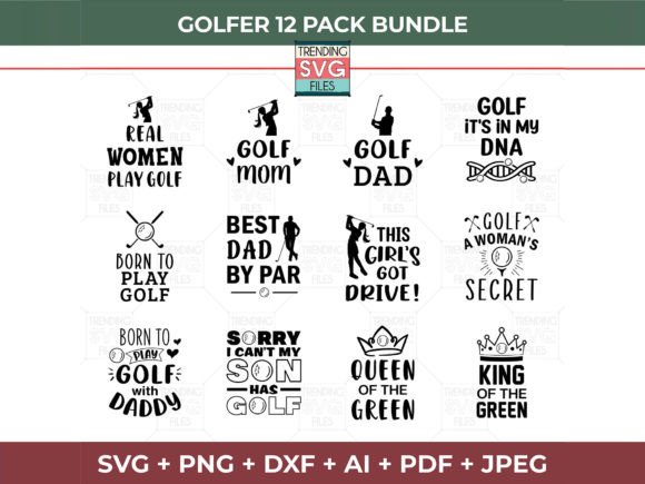 Golf Dad SVG Bundle for Creators