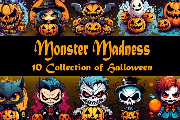 Monster Madness Halloween Clipart: A Versatile Collection for Creators and Entrepreneurs