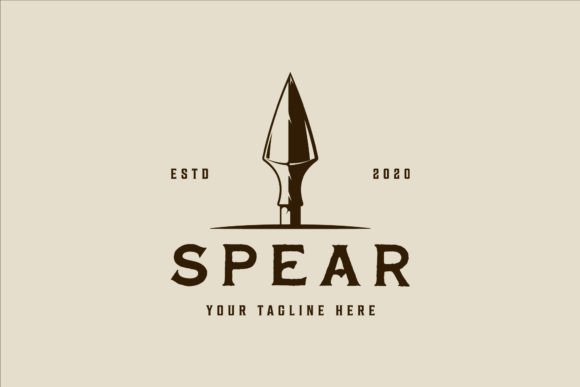 Spear Logo Vector Vintage Illustration: A Timeless Symbol for Modern Creators