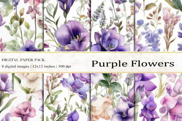 Unlocking Creative Potential with Purple Flowers Digital Papers