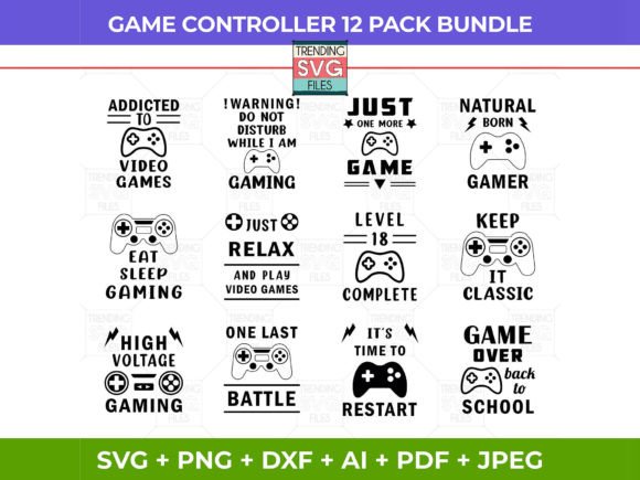 Video Game Svg Bundle: 72 Versatile Design Assets