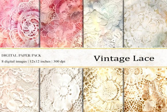 Vintage Lace Digital Papers