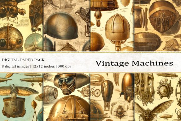 Vintage Machines Digital Papers