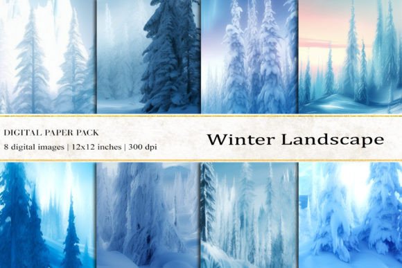 Winter Landscape Digital Papers: An Evaluation for Creative Projects